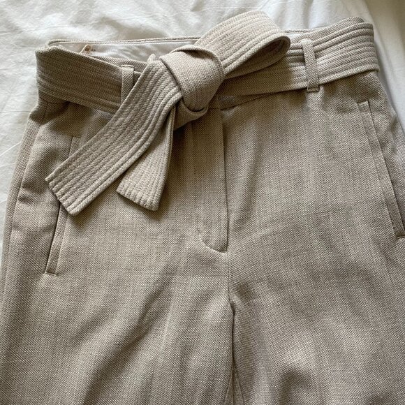 Aritzia Wilfred Tie Front Pant in Beige (Size 6) - Picture 7 of 8
